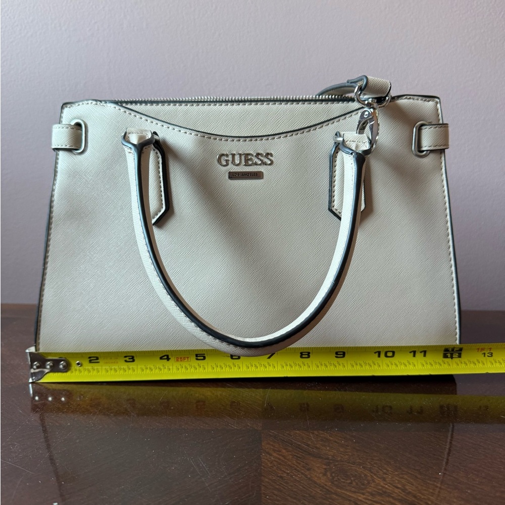 GUESS Elegant Cream Satchel - Picture 9 of 10